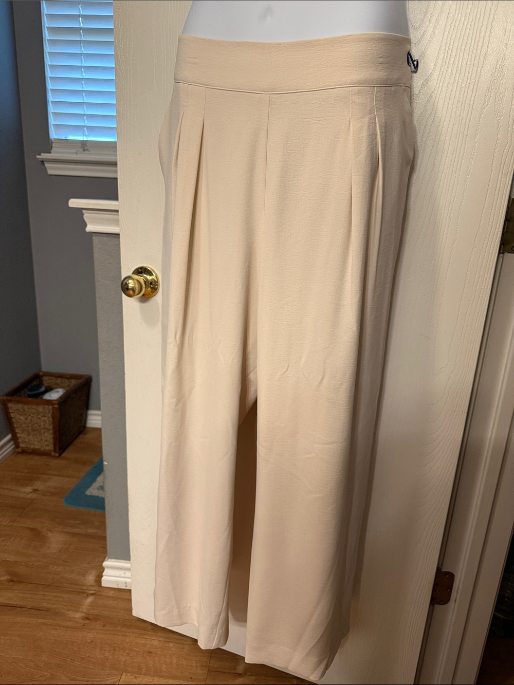 Nine West Wide-Leg Cream Trousers
